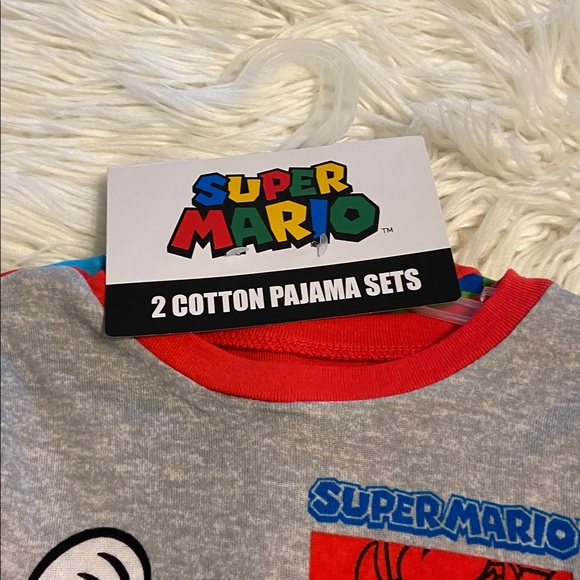 Nintendo Super Mario Gray and Red Pajama Set two sets brand new size 6 - Picture 4 of 8